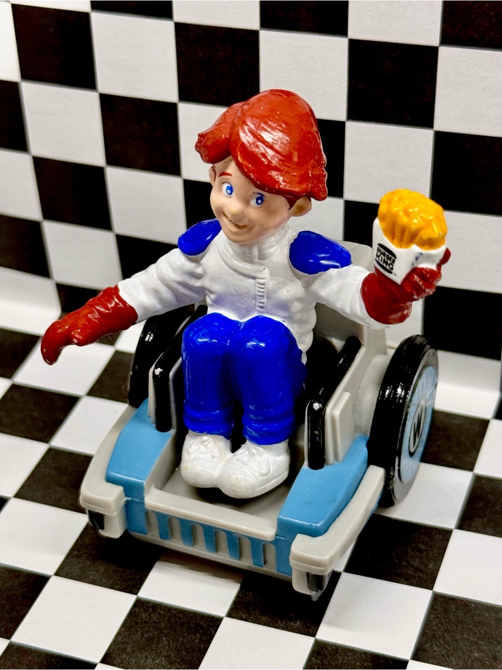 Vintage 1990 Burger King Kids Club Happy Meal Burger Racer Toy